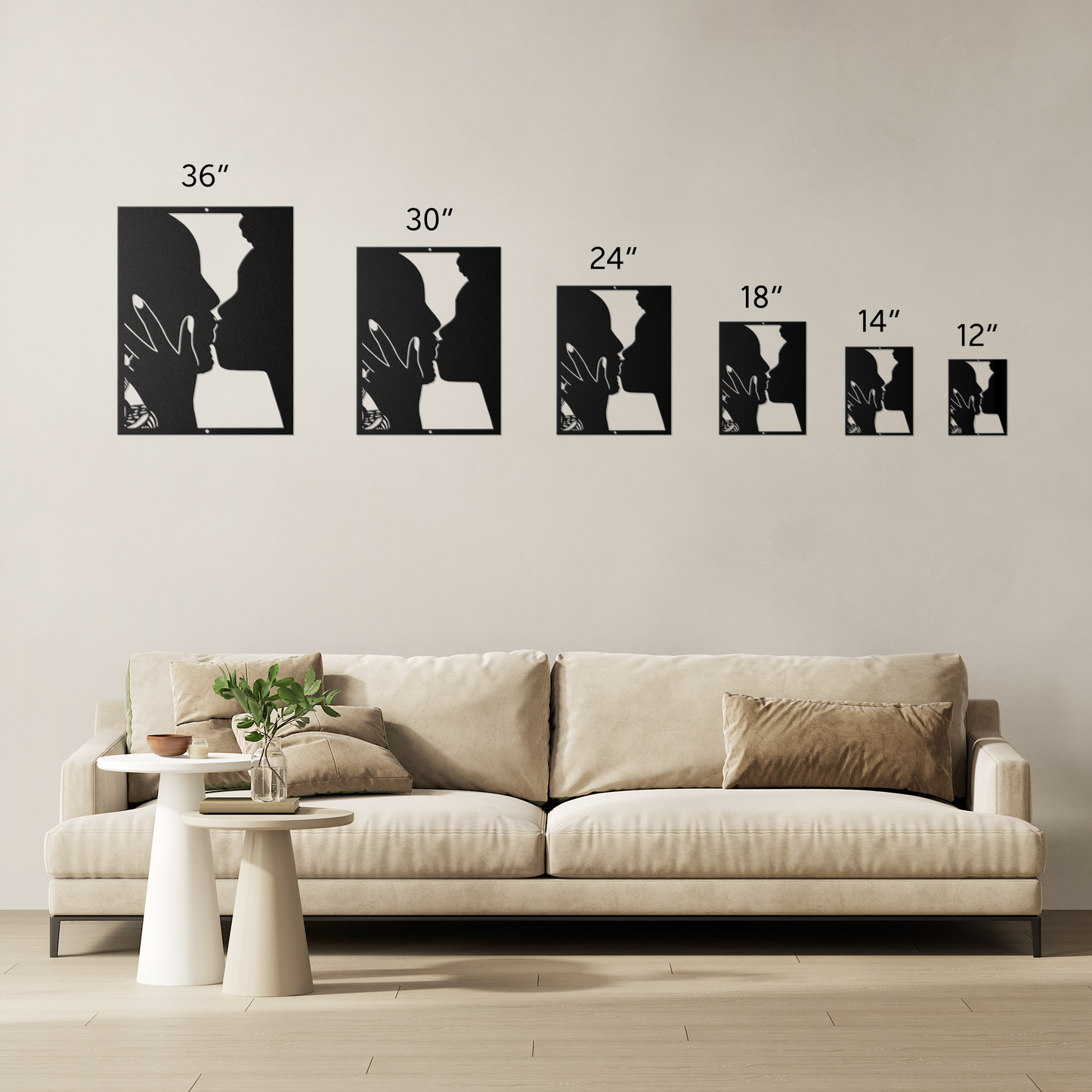 The Kiss of Love - Couple Metal Wall Art