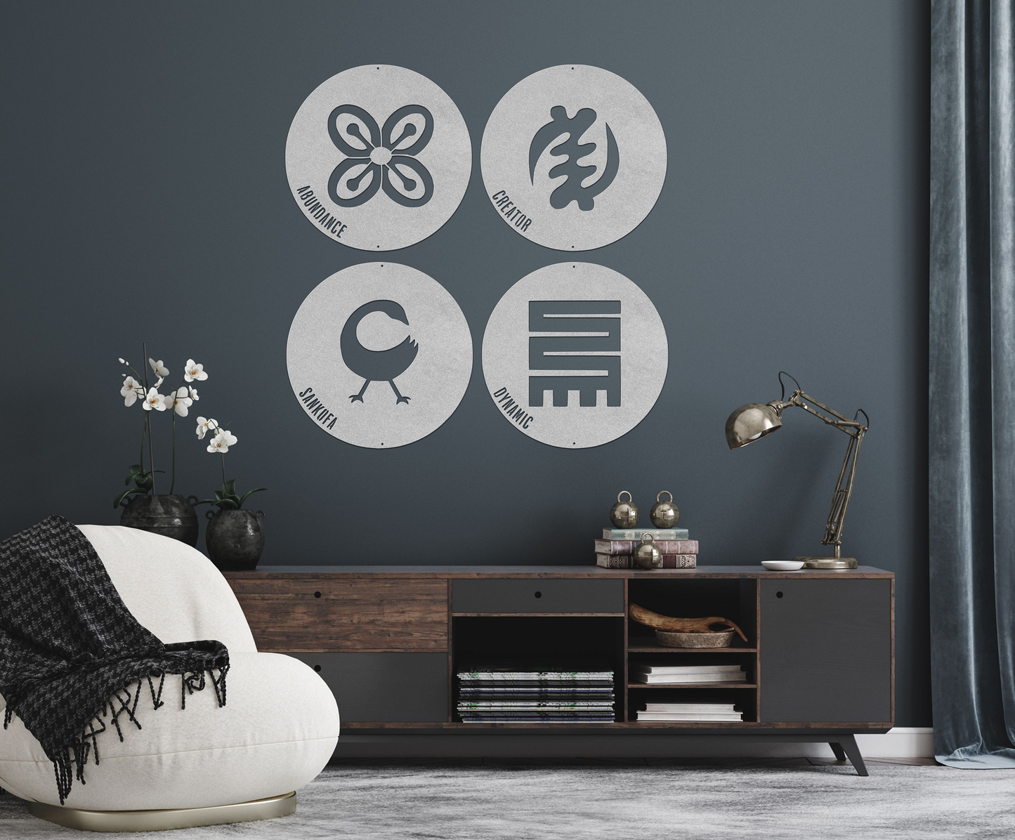 Dynamic - Adinkra Metal Wall Art